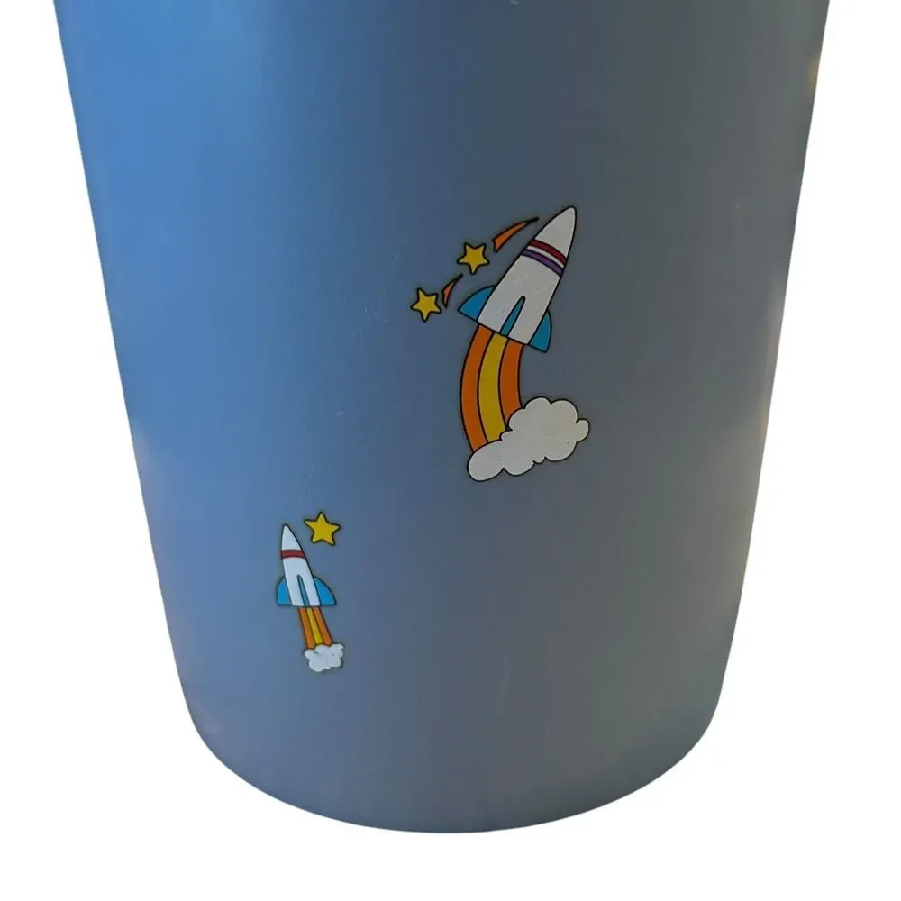 Vintage Tupperware  Canister Country Blue Rockets 807-7 7